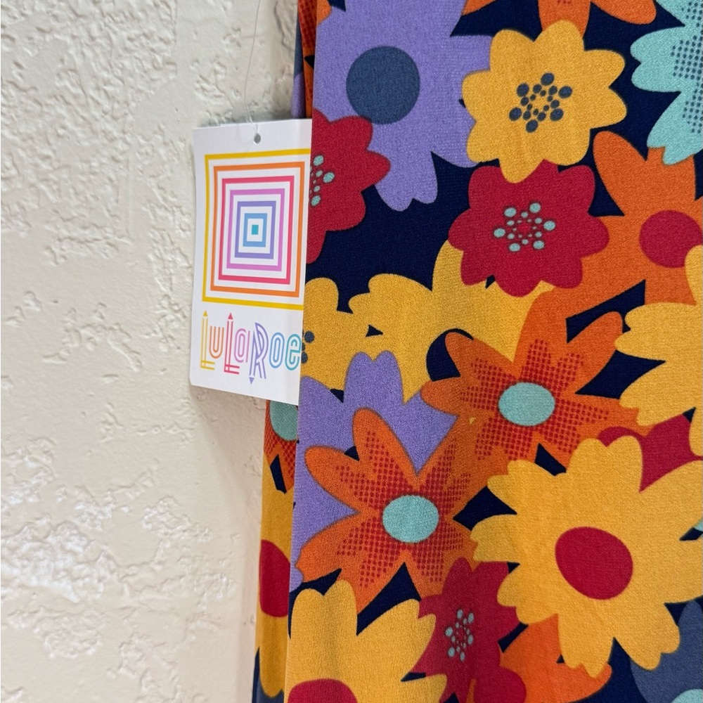 NWT LuLaRoe Maxi Skirt XXS Bright Floral Print Stretch - Picture 4 of 8